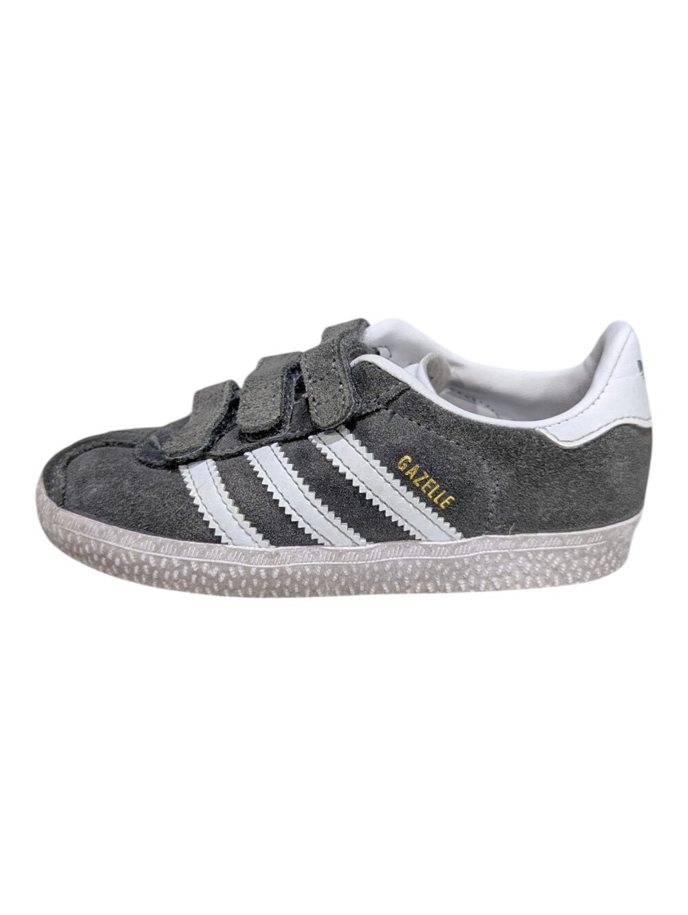 Adidas Gazelle Kids Toddler Gray White 3 Strap Casual Sneaker Boy Girl Size 10